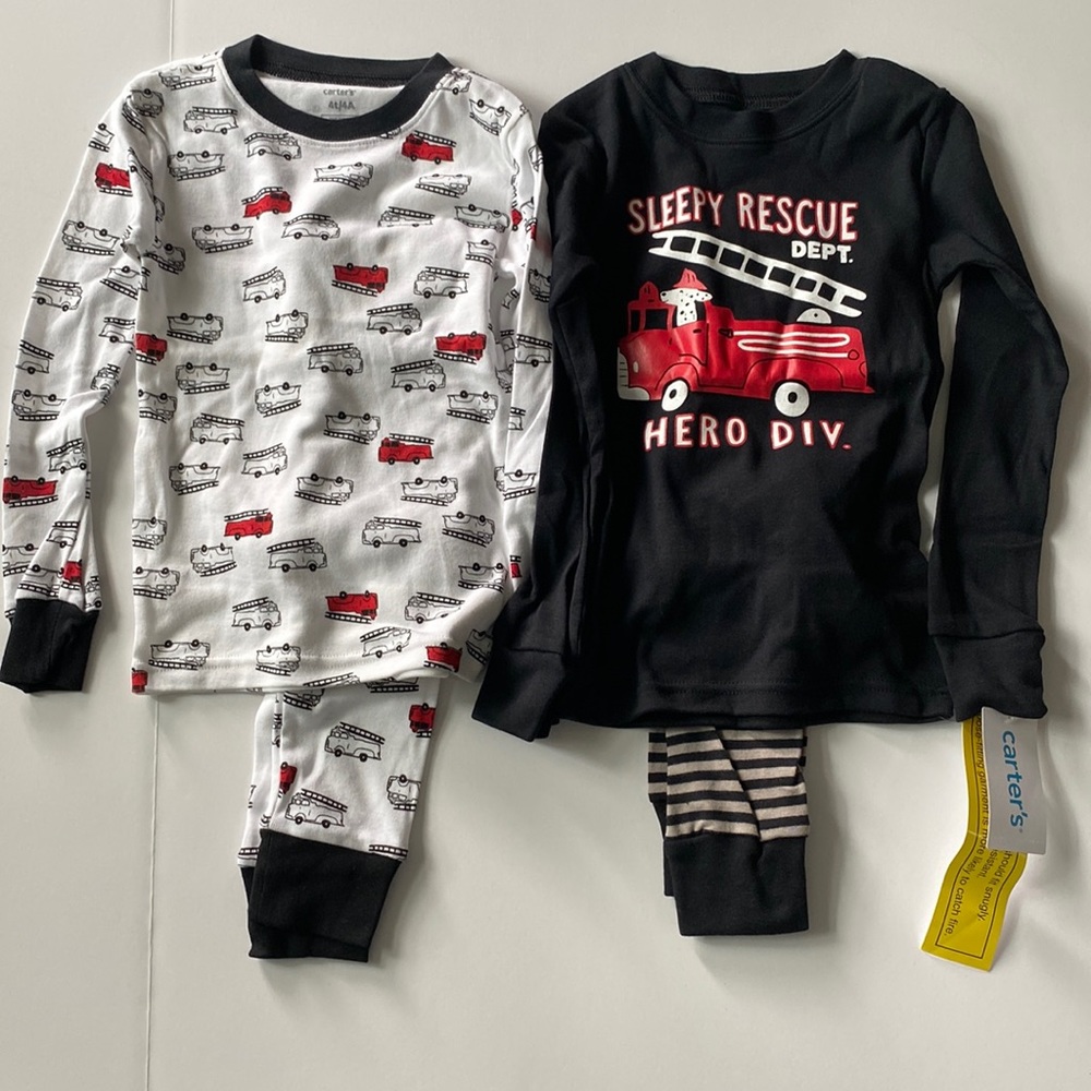 Carter’s Boys 4 piece Snug Fit cotton pajamas Size 4T
